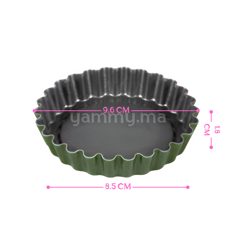 SET. 6 Moules anti-adhésif à Tartelettes 10cm - Lamacom