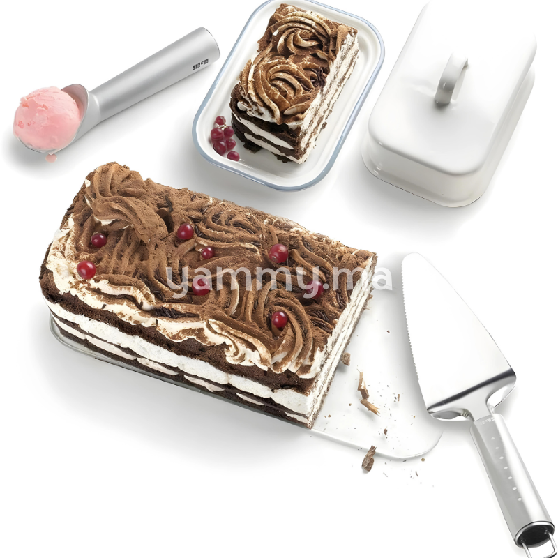 Moule Amovible Rectangulaire avec Base en Verre 28 cm - Ibili 875900