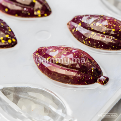 Moule Chocolat en Polycarbonate Fève de Cacao Facette "CW12000" - Chocolate World