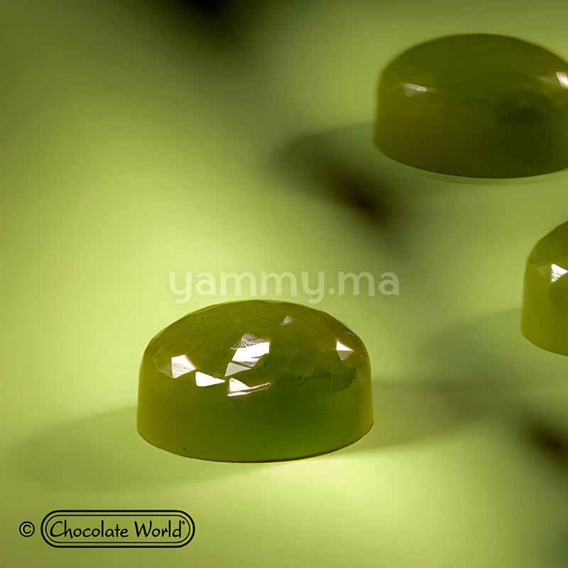 Moule Chocolat en Polycarbonate Ovale Facette "CW12064" - Chocolate World