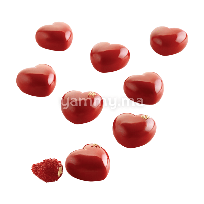 Moule Silicone 35 Mini Coeurs Bombé 3D