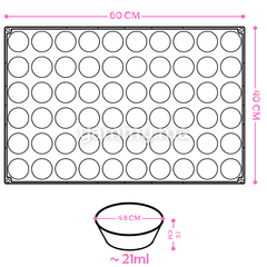 Moule Silicone Mini Tartelette 60/40 cm "PX301" - Pavoni