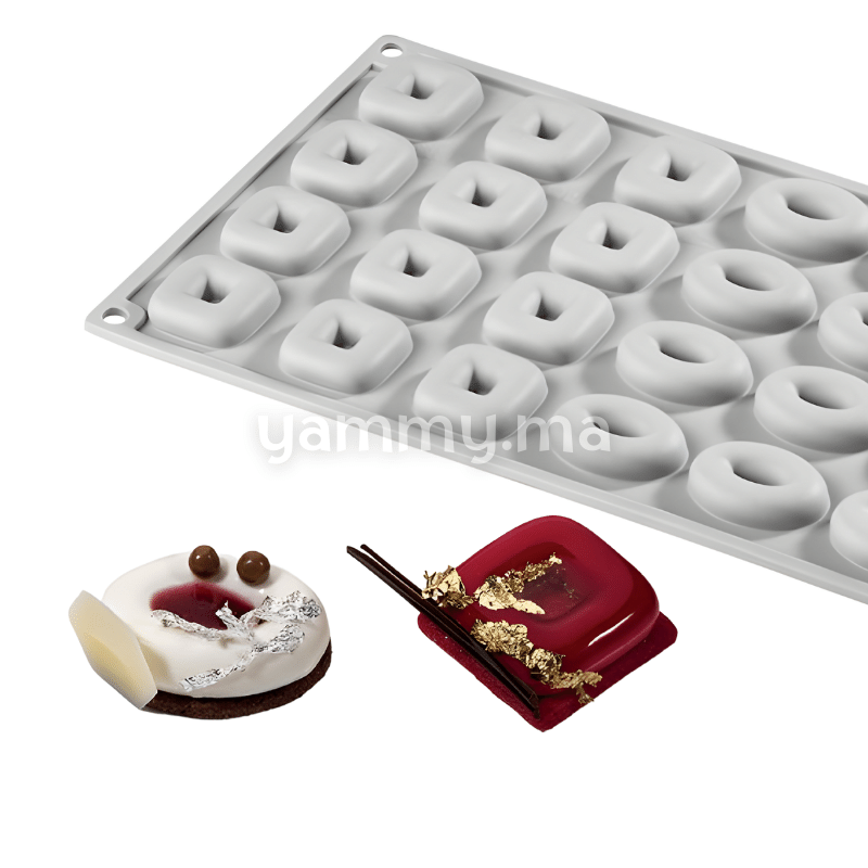 Moule Silicone Ovosquare 12 oval / 12 Carrè