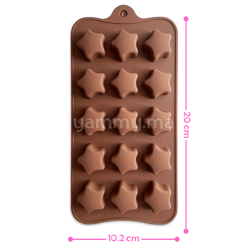 Moule Silicone à Chocolat 15 Etoiles