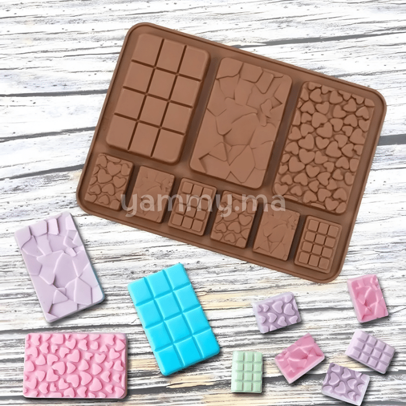 Moule Silicone 9 Mini Tablettes Chocolat