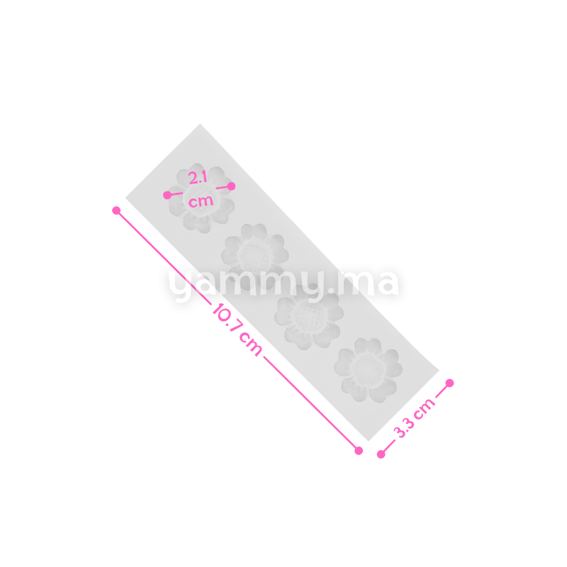 Moule Silicone 4 Fleurs M2
