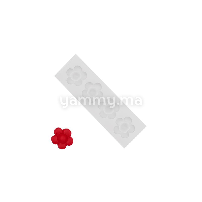 Moule Silicone 4 Fleurs M4