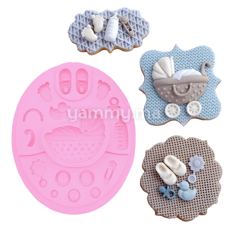 Moule Silicone Thème Baptême