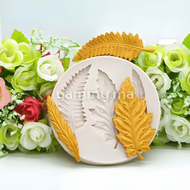 Moule Silicone 3 Feuilles d'Arbre