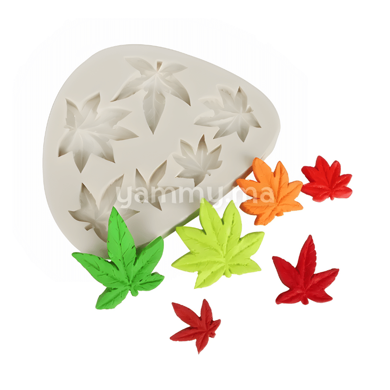 Moule Silicone 6 Feuilles de Chanvre