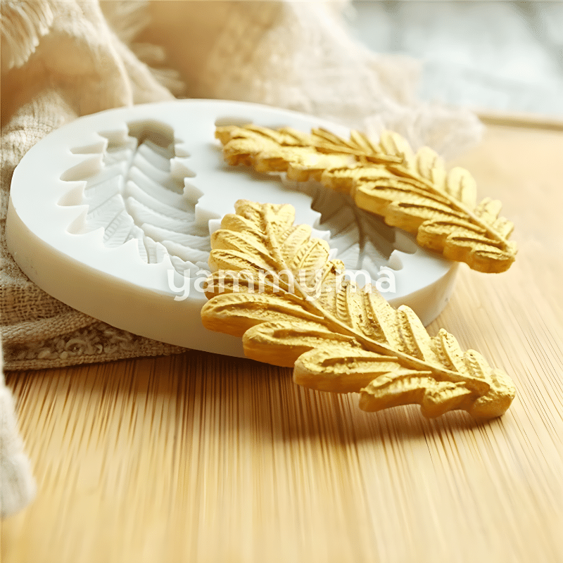 Moule Silicone 2 Branches d'Olive feuille pate a sucre