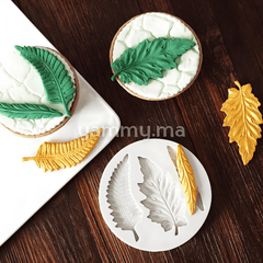 Moule Silicone 3 Feuilles d'Arbre