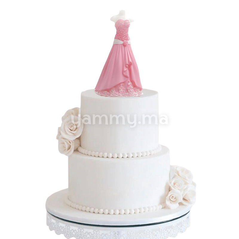 SET. 2 Moules Silicone pour la Robe de Mariage 3D