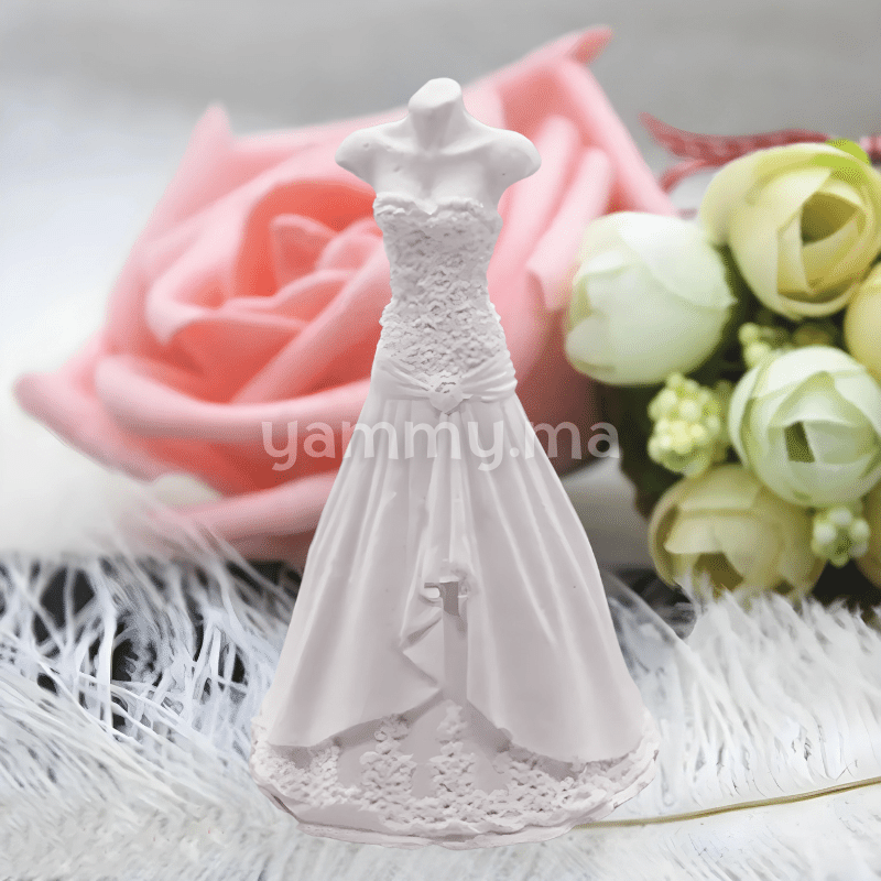 SET. 2 Moules Silicone pour la Robe de Mariage 3D