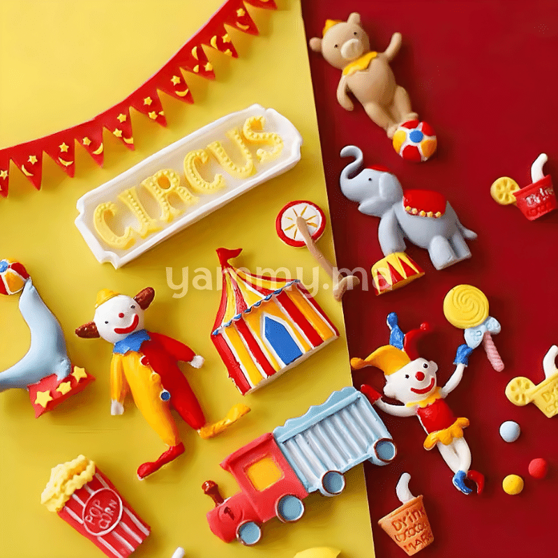 Moules Silicone Thème Clown et Cirque