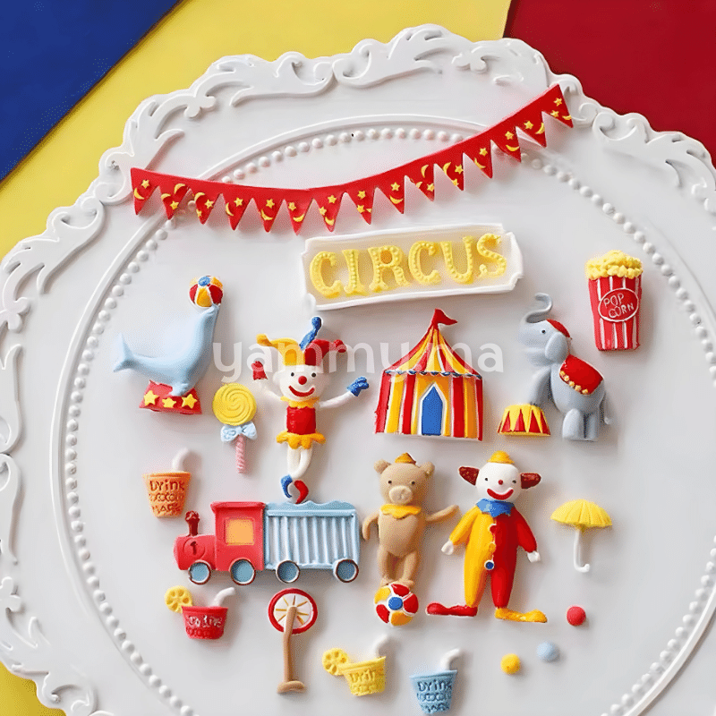 Moules Silicone Thème Clown et Cirque