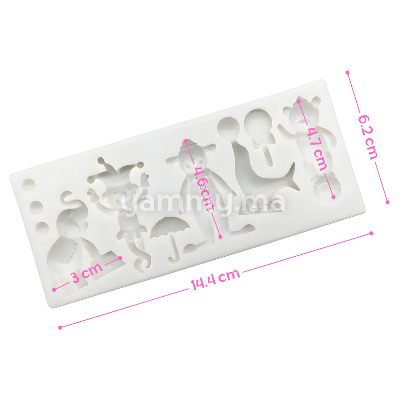 Moules Silicone Thème Clown et Cirque
