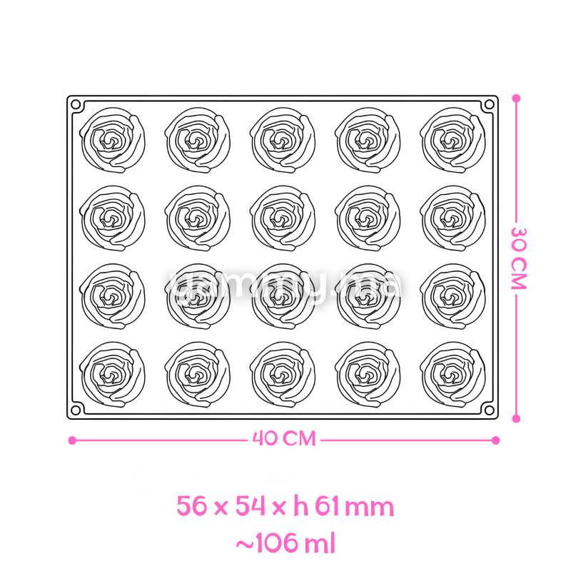 Moule Silicone Romance 30/40 cm "PX4376" - Pavoni