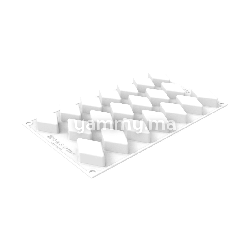 Moule Silicone 20 Losanges "SF410" (Rouge) - Silikomart