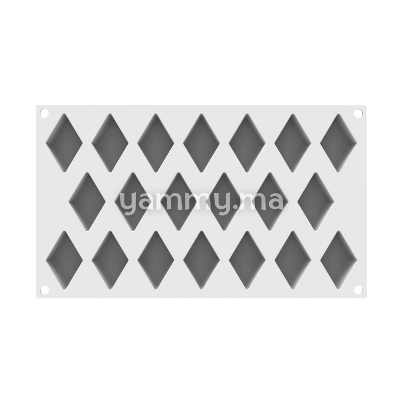 Moule Silicone 20 Losanges "SF410" (Rouge) - Silikomart