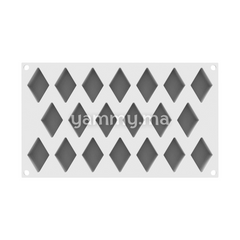 Moule Silicone 20 Losanges "SF410" (Rouge) - Silikomart