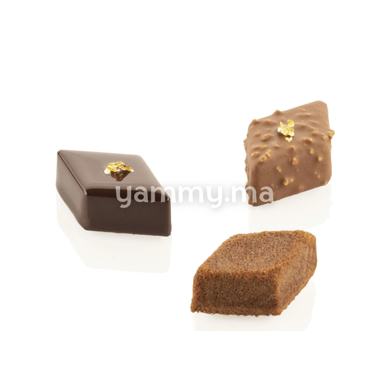 Moule Silicone 20 Losanges "SF410" (Rouge) - Silikomart