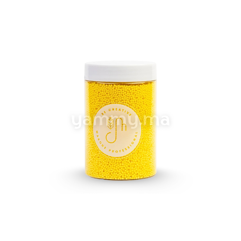 Nonpareils & Micro Perles Jaune Ø 1 mm 140 gr - Marone