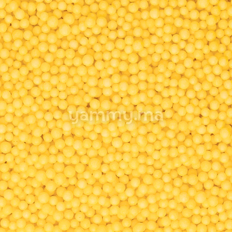 Nonpareils & Micro Perles Jaune Ø 1 mm 140 gr - Marone