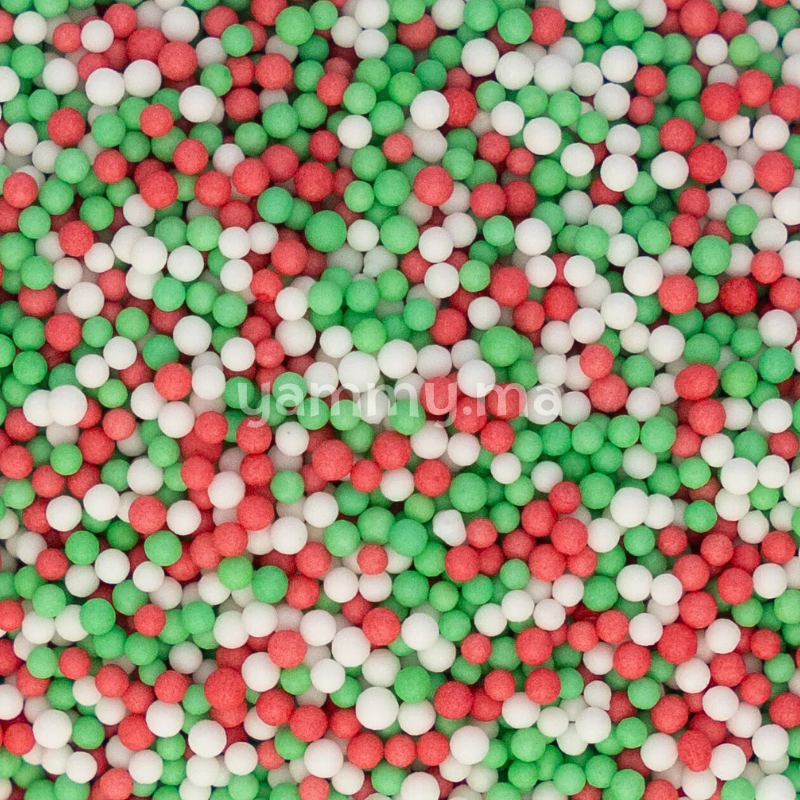 Nonpareils & Micro Perles Noël Mix Ø 1 mm 140 gr - Marone