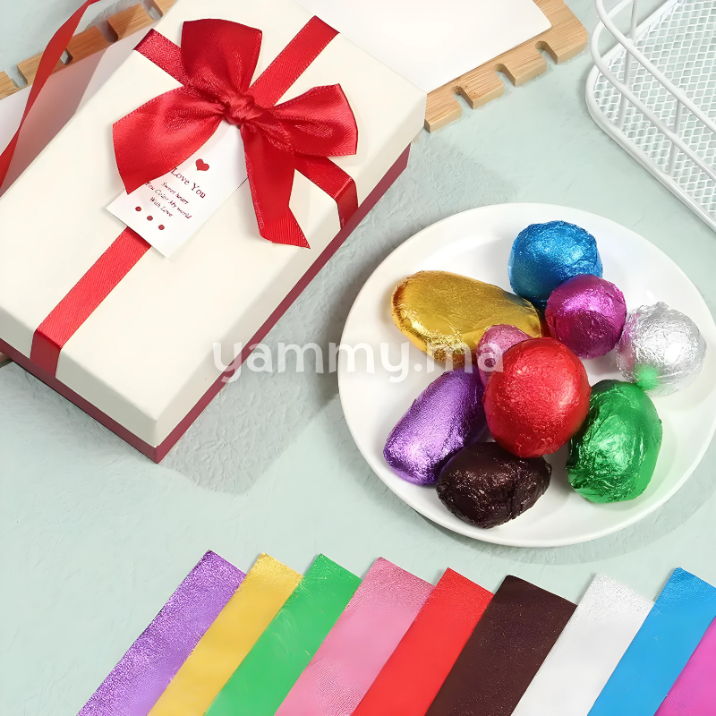 Emballage Pour Bonbons Brun 100 feuilles 10 x 10 Cm