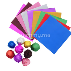 Emballage Pour Bonbons Argenté 100 feuilles 10 x 10 Cm