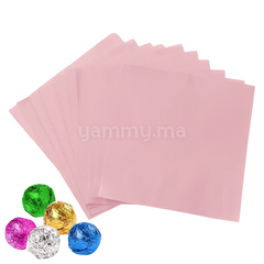 Emballage Pour Bonbons Rose Clair 100 feuilles 10 x 10 Cm