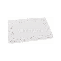 Papier Dentelle Blanc Rectangulaire 25x34 cm 12 PCs