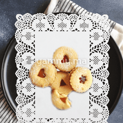 Papier Dentelle Blanc Rectangulaire 25x34 cm 12 PCs