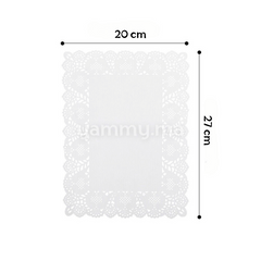 Papier Dentelle Blanc Rectangulaire 20x27 cm 12 PCs