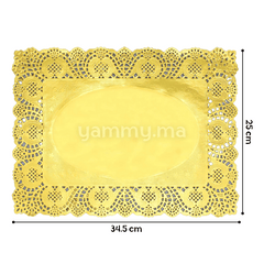 Papier Dentelle Or Rectangulaire 25x34.5 cm 12 PCs