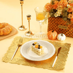 Papier Dentelle Or Rectangulaire 25x34.5 cm 12 PCs