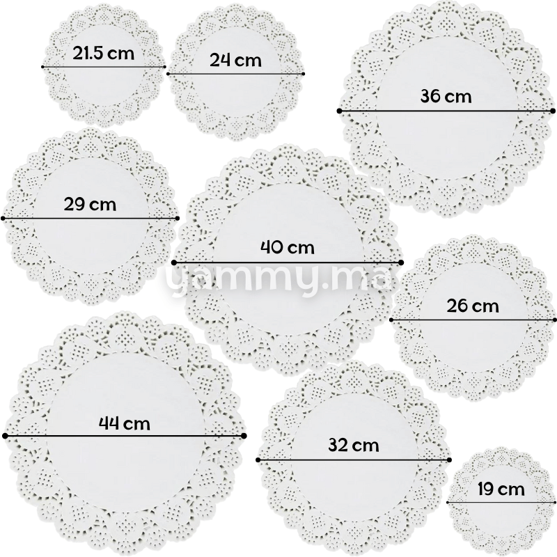 Dentelle Ronde en Papier Blanc