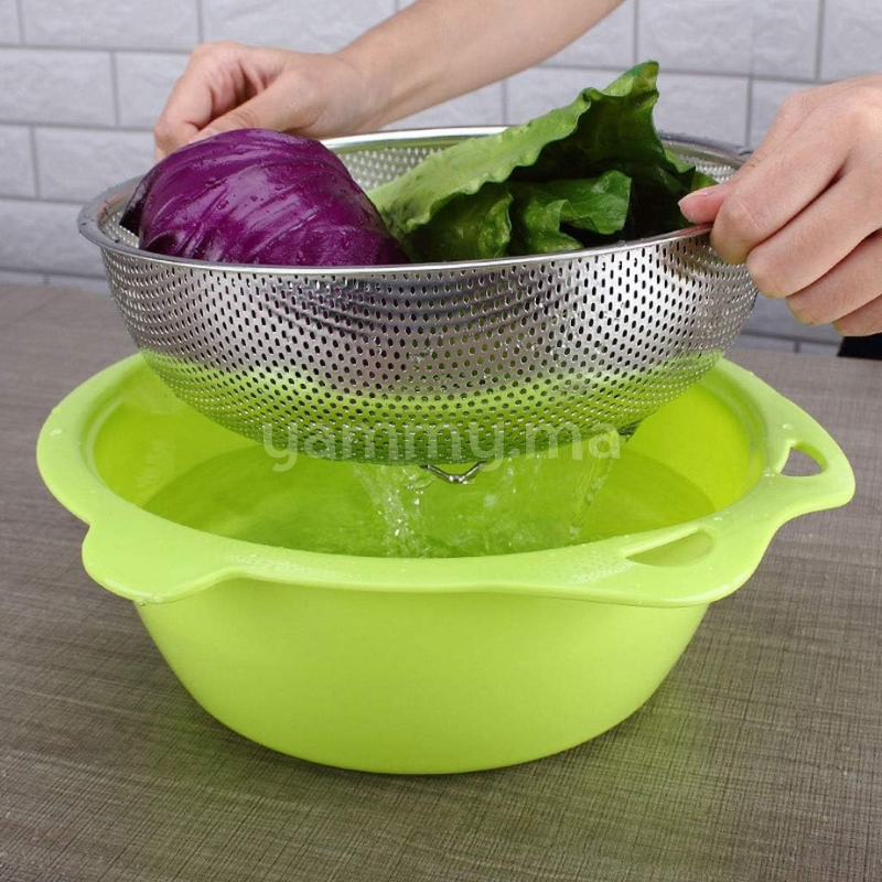 passoire basse en inox sur pied Ø 28,5 cm