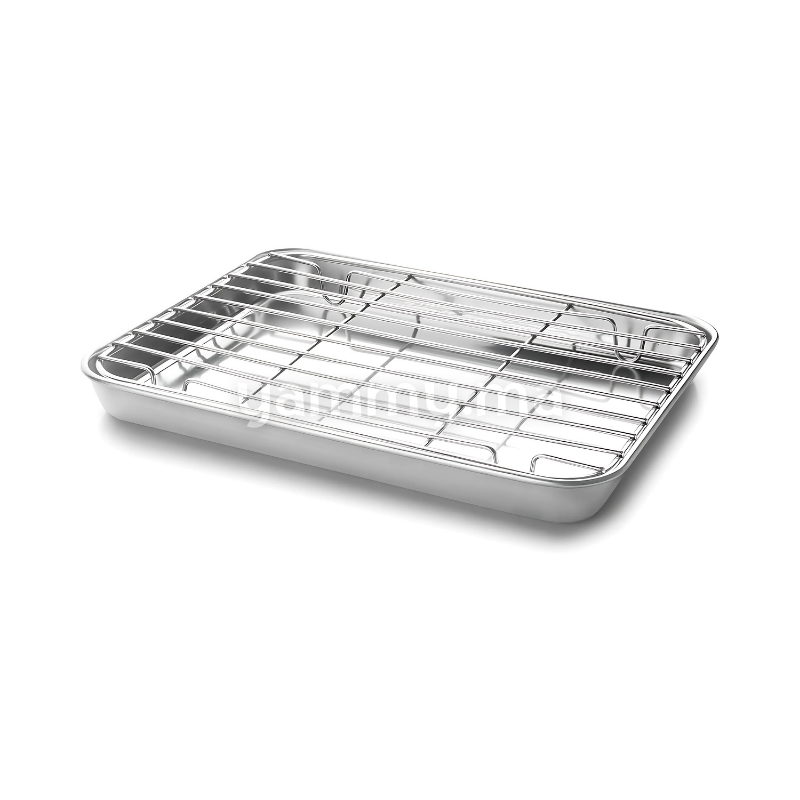 Plat à Four avec Grille en Inox 23.5x15.5 cm - Lacor 15563