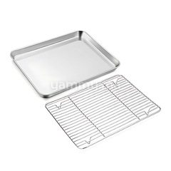 Plat à Four avec Grille en Inox 26.5x20.5 cm - Lacor 15566