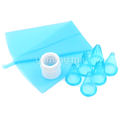 Poche à Decorer en Silicone + 6 Douilles