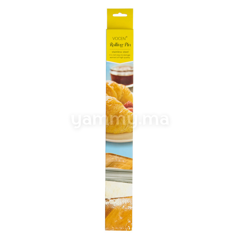 Rouleau à Pâtisserie en Inox Ø 4.8 x 43 cm - Vocen