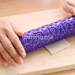 Rouleau à Pâtisserie avec Empreintes Spirales pour pâte à Sucre