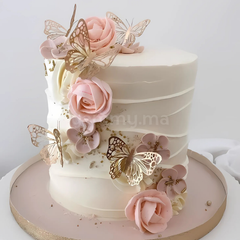 SET. 12 Papillons Doré