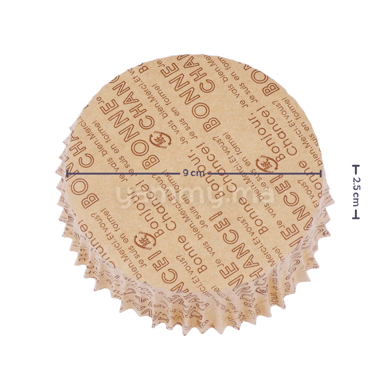 SET. 20 Caissettes à Tartelette Ronde en Papier kraft 9 cm