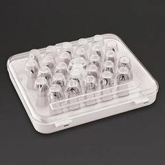 Coffret de 26 Mini Douilles Pâtissières en Inox avec Adaptateur et Clous à Fleur