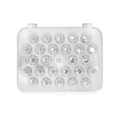 Coffret de 26 Mini Douilles Pâtissières en Inox avec Adaptateur et Clous à Fleur