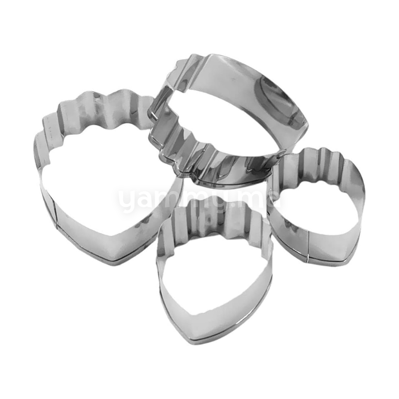 SET. 4 Emporte-pièces Pétale de Pivoine en Inox M2