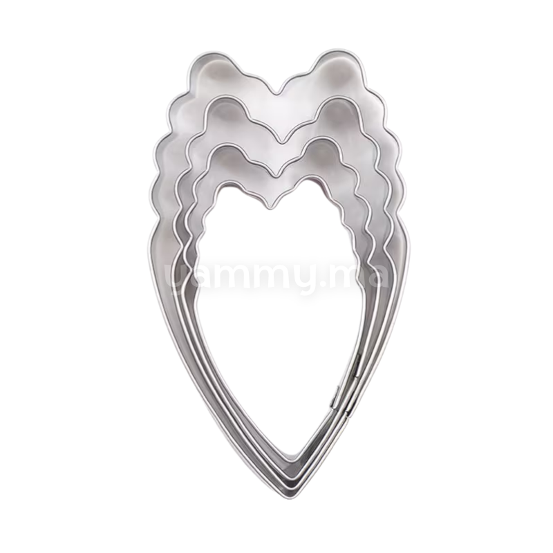 SET. 4 Emporte-pièces Pétale de Pivoine en Inox M1